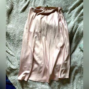 Express satin midi light pink skirt. Size M